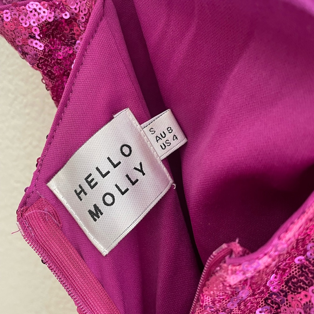 Hello Molly Pink Sequins Dress - Homecoming! - Picture 4 of 4